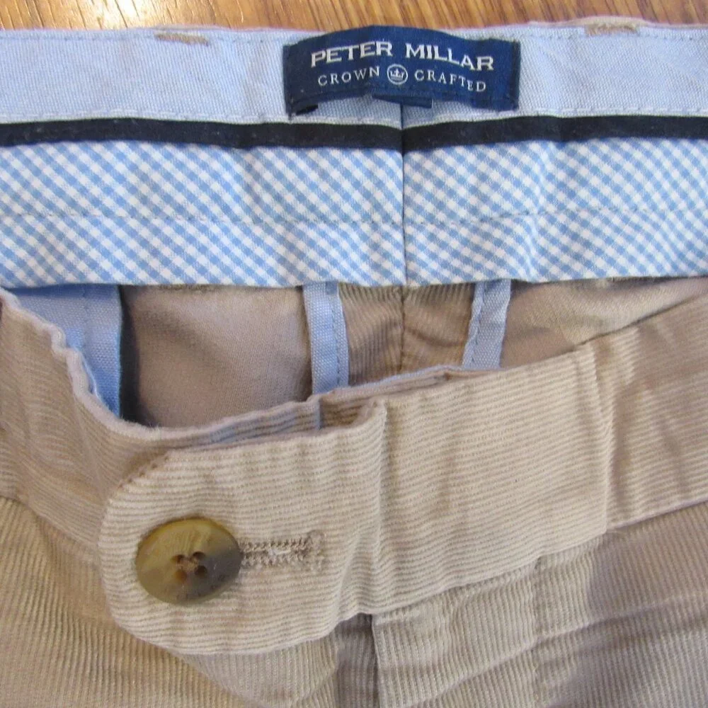 Peter‎ Millar Crown Crafted Beige Corduroy Pants 36x32